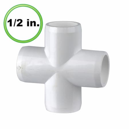 Circo Innovations 0.5 in. 4-Way x PVC Fitting Cross 131-F